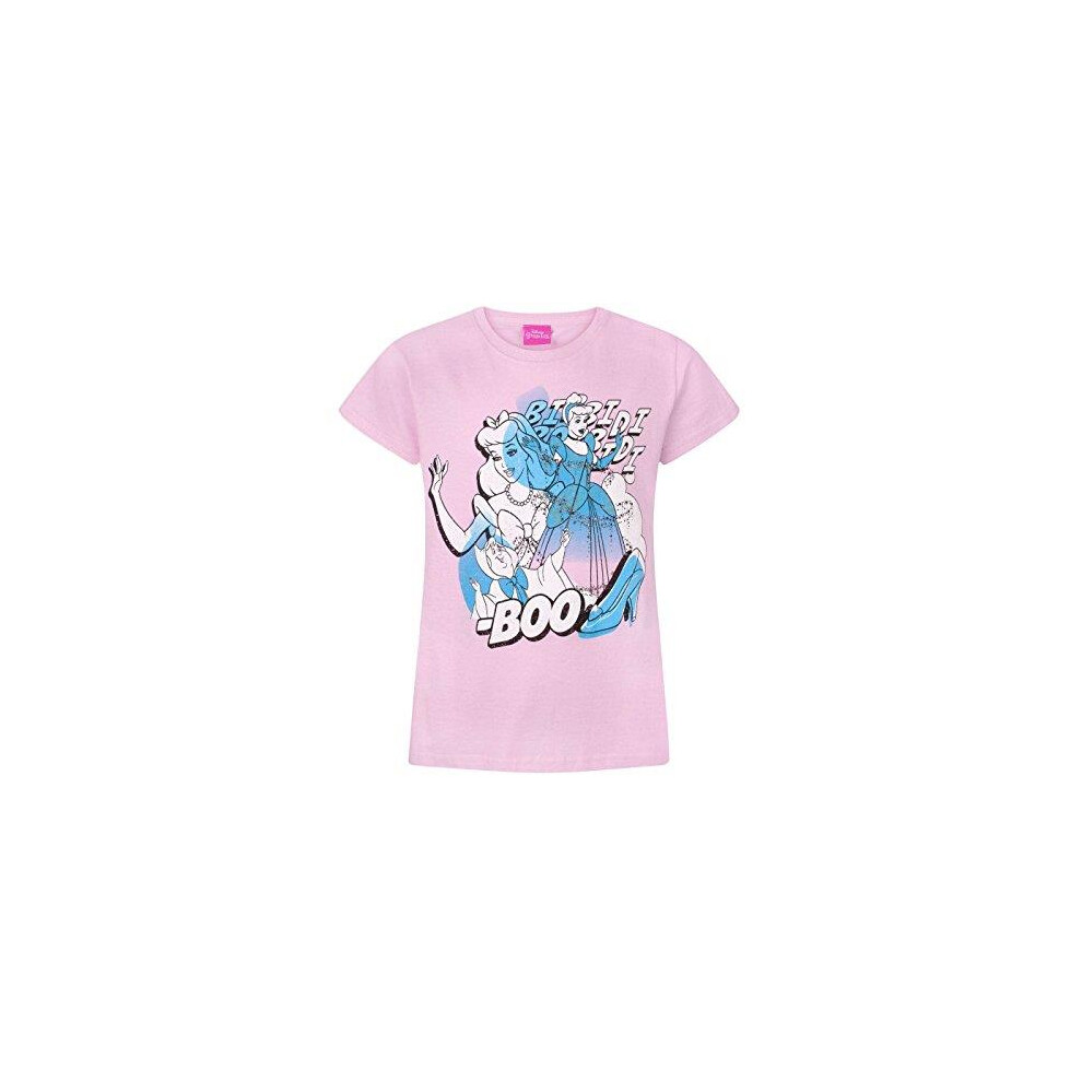 (12-13 Years) Disney Short Sleeved T-Shirt (Girls Pink)