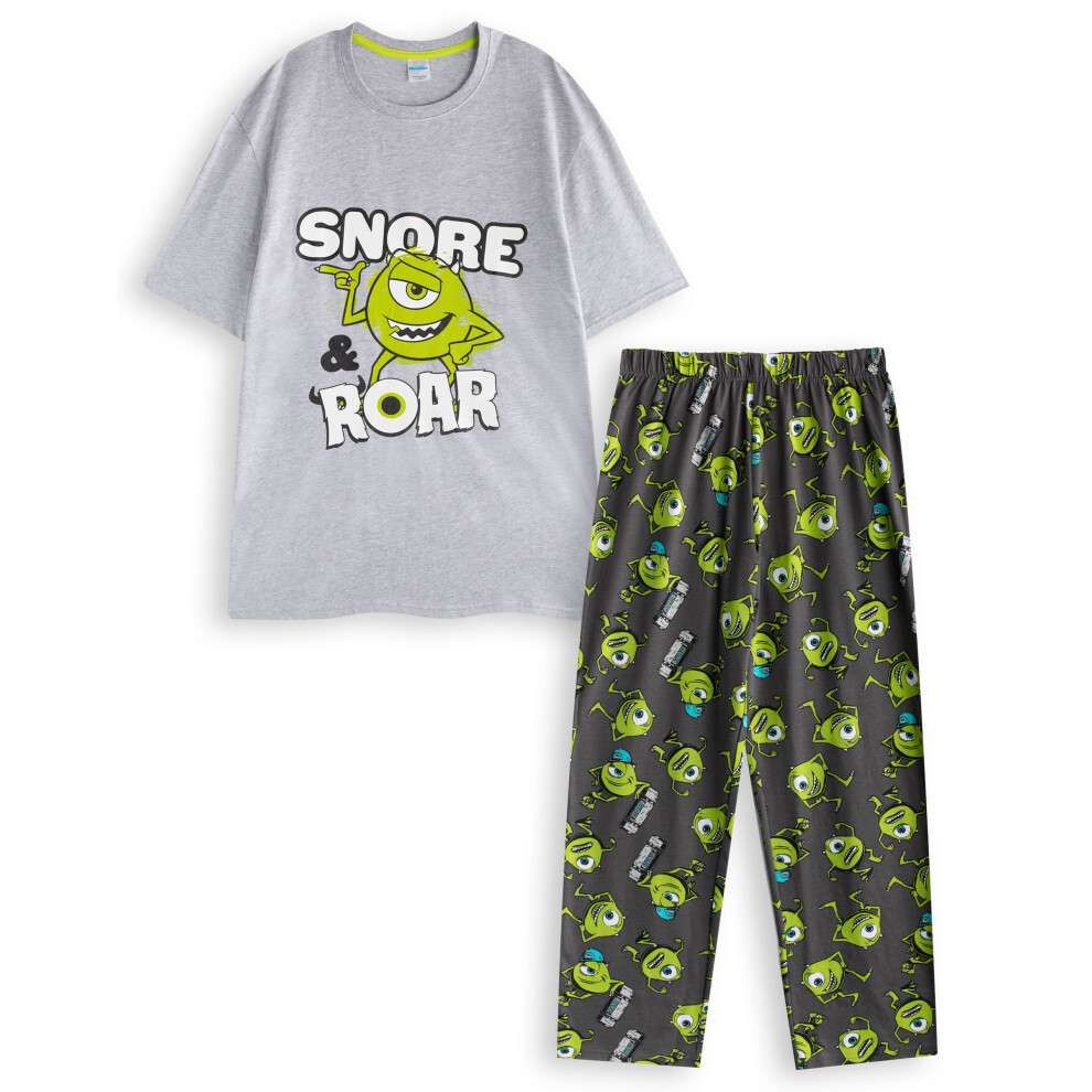 (Medium) Disney Short Sleeve Long Leg Pyjama Set (Mens Multicoloured)