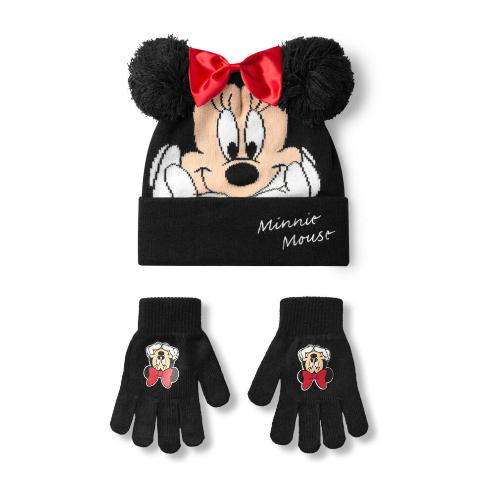 New Disney Girls Beanie And Gloves Set (S Multicoloured)