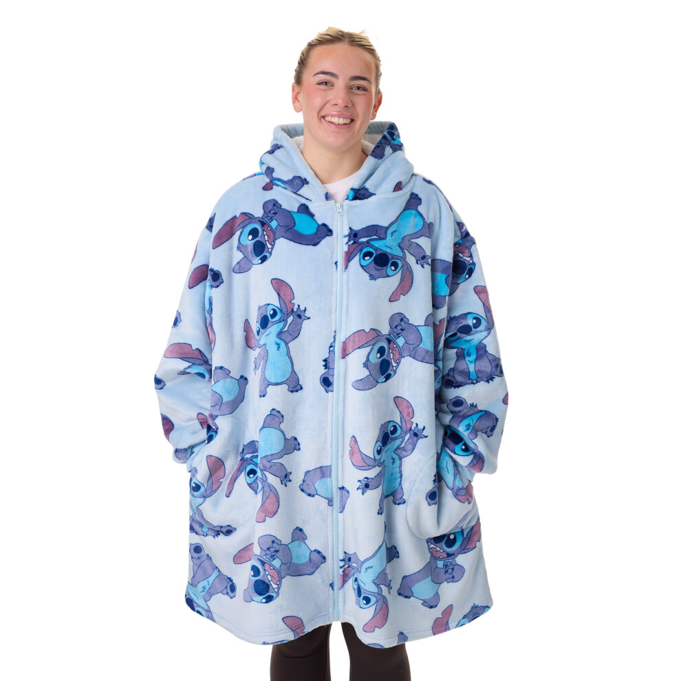 Disney Zip Through Blanket Hoodie (Womens Blue)