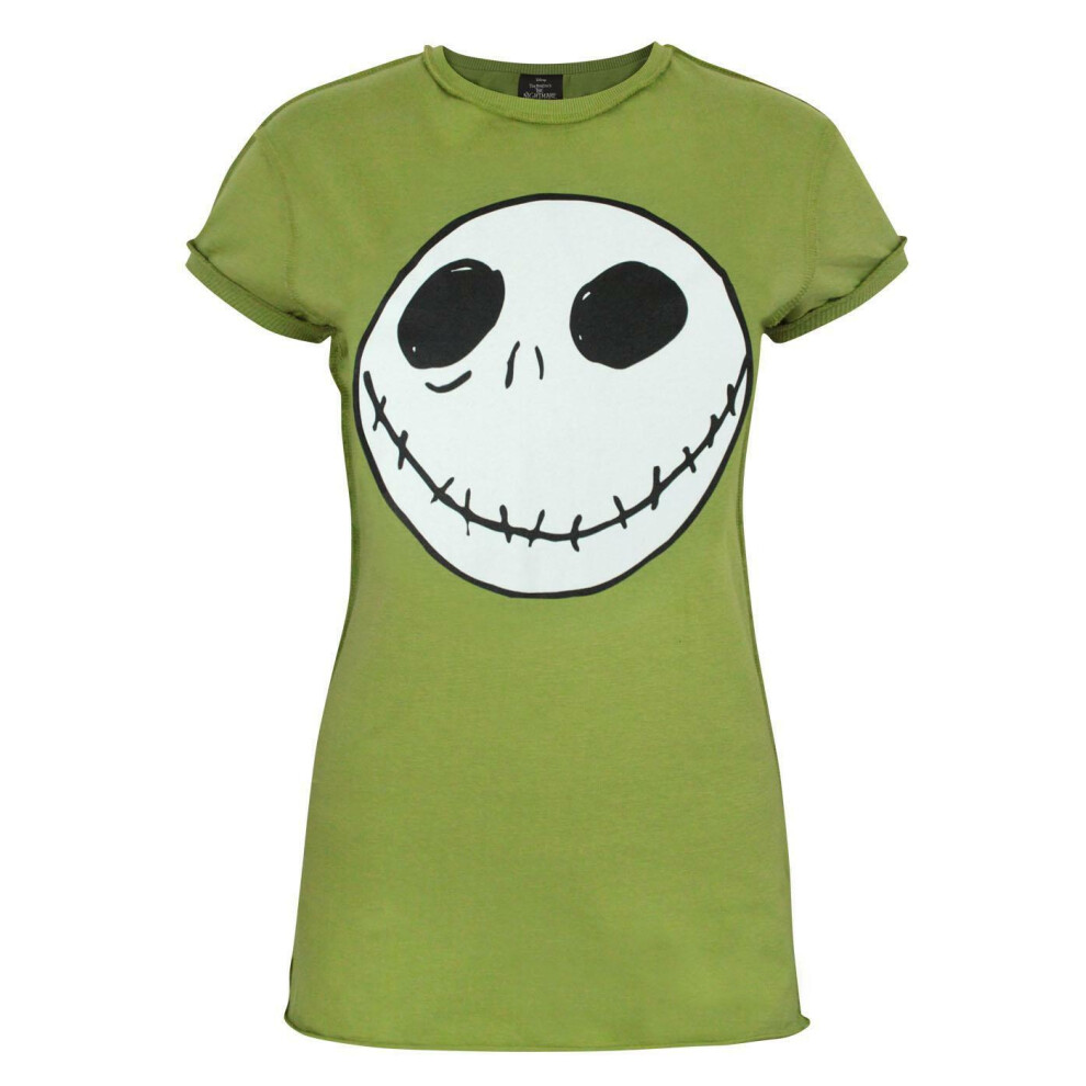 (Large) Disney The Nightmare Before Christmas Short Sleeved T-Shirt (Womens Green)