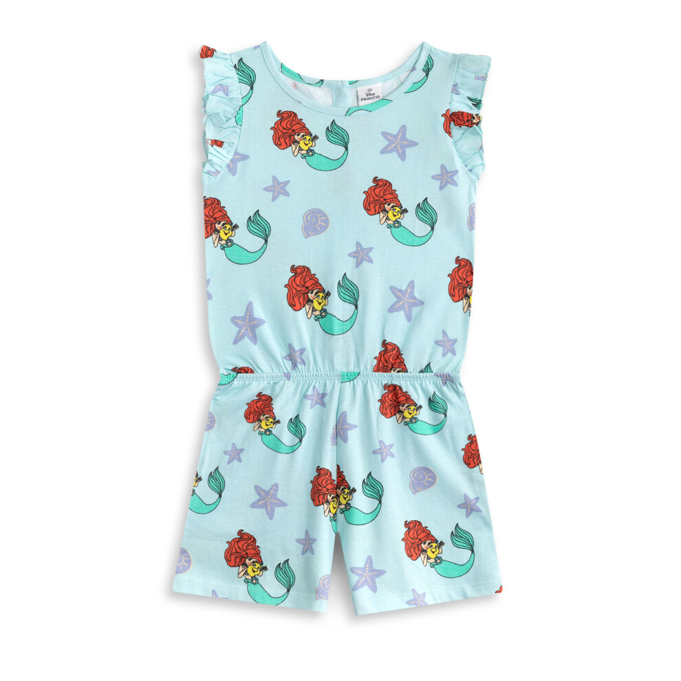 (7-8 Years) Disney The Little Mermaid Sleeveless Playsuit (Girls Blue)