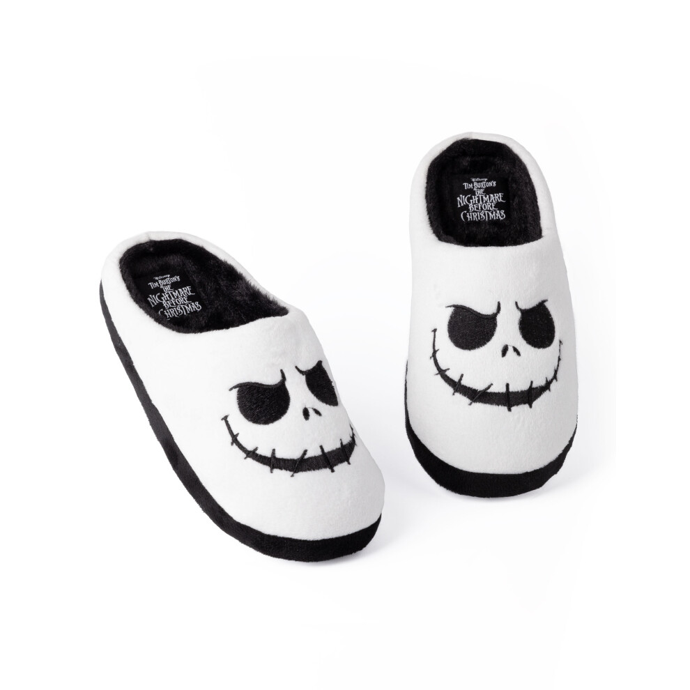 (5-6 UK) The Nightmare Before Christmas Mule Slippers (Womens White)
