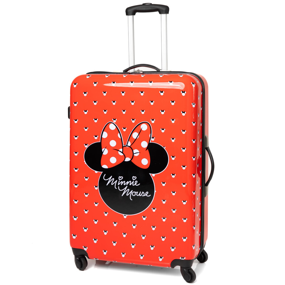 (Large) Disney Minnie Mouse Suitcase Cabin Small Medium OR Large Hard Cover Trolley-image-OPC-P6XFSTN-NEW