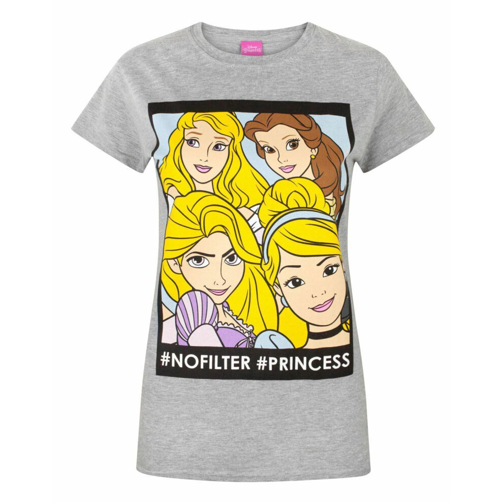 (Medium) Disney Short Sleeved T-Shirt (Womens Grey)