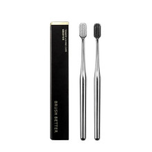 (A01-A02) Luxuriöse, weiche Zahnbürste für Damen und Herren, galvanisiert, goldfarben