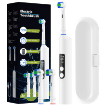 Brosse à dents électrique rotative intelligente, 4 modes, brosse à dents rotative rechargeable intelligente