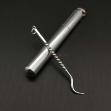 990 Pure Silver Sterling Silver Toothpick Hook Portable Portable Tick Artifact Mini Silver Syringe Box