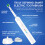 Brosse à dents électrique rotative rechargeable sans fil (BLANC), 3 modes 3