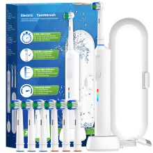 Brosse à dents électrique rotative à chargement sans fil intelligent, brosses à dents rechargeables