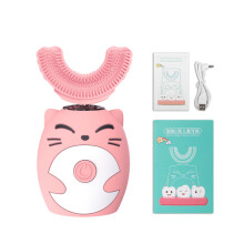Elektrische Kinderzahnbürste (für Kinder von 1-7 Jahren) mit 360-Drehfunktion, automatischer USB-Aufladung