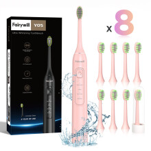 (Pink) Fairywill Elektrische Schallzahnbürste mit USB-Ladefunktion FW-Y05 Wiederaufladbare wasserdichte
