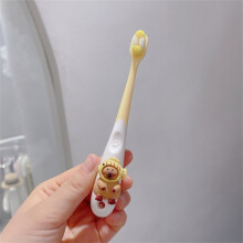 (B)Nuevo cepillo de dientes infantil con diseño de dibujos animados, suave, ecológico, para bebés, con