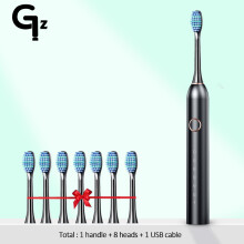 (506-BLACK-8)SC506 Neue elektrische Schallzahnbürste für Erwachsene (2024) mit Timer, 6 Reinigungsmodi,