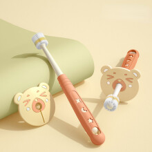 (1 Stück orange) Nano-Antibakterielle Kinderzahnbürste für die Mundhygiene und -pflege von Babys und