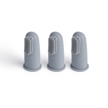 (AAD0048-C 3-teilig) Weiche Baby-Fingerzahnbürste aus BPA-freiem Silikon, lebensmittelecht