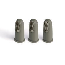 (AAD0048-D-3-teilig) Weiche Baby-Fingerzahnbürste aus BPA-freiem Silikon, lebensmittelecht