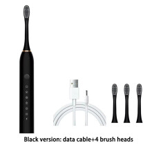 (schwarz) Intelligente elektrische Zahnbürste für Erwachsene, praktisch für Paare, USB-Ladefunktion