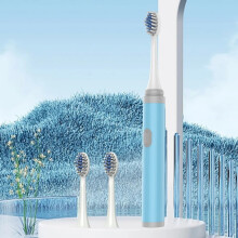 (blau-3PCS)F1 Elektrische Zahnbürste für Erwachsene, intelligentes Bürsten, IPX7 wasserdicht, austauschbarer