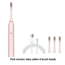 (Pink) Intelligente elektrische Zahnbürste für Erwachsene, praktisch für Paare, USB-Ladefunktion für