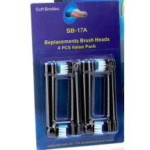 (4 schwarze Bürstenköpfe) Elektrische Zahnbürste, kabellos, USB-aufladbar, wasserdicht, intelligent,