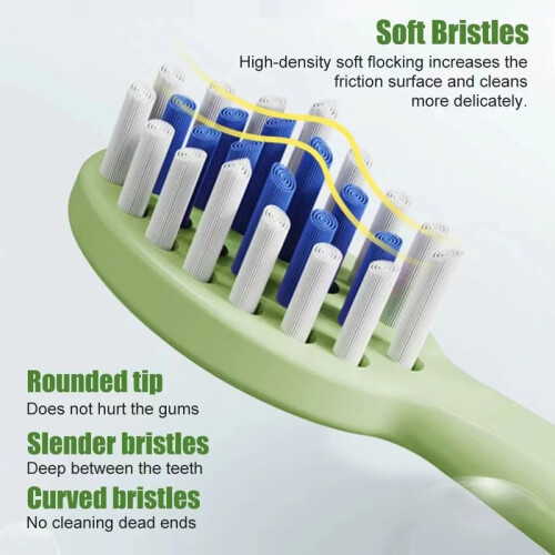 (Λευκό 6 κεφαλές) Παιδική ηλεκτρική οδοντόβουρτσα Sonic με πολύχρω 2