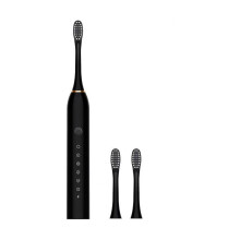 (schwarz) Elektrische Schallzahnbürste für Erwachsene, IPX7 wasserdicht, DuPont-Bürstenkopf, USB-aufladbar