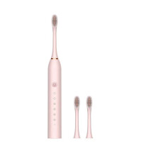 (pink) Elektrische Schallzahnbürste für Erwachsene, IPX7 wasserdicht, DuPont-Bürstenkopf, USB-aufladbar,