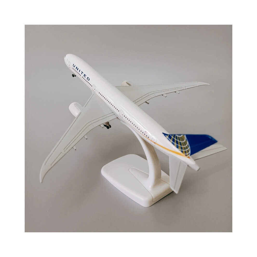 (20 Cm United) Modello Di Aereo Boeing 787 Della United Airlines In Lega Di Metallo Da 20 Cm United