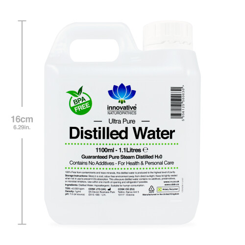 Innovative Naturopathics, Distilled Water, 1100ml, Pack Of 4 2