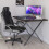 Vida Designs (Walnut) Modern X-Leg Gaming Desk 120cm Sturdy Design 1