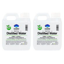 Distilled Water - 100% Pure Steam Distilled H2O - 1100ml - 2 Pack