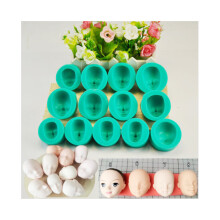 13-teiliges Silikon-Formen-Set für Puppengesichter, Zuckerdekoration, Tortenverzierung und Fondant-Gestaltung