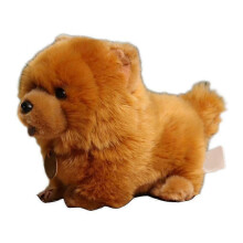 25 cm großes, niedliches Chow-Chow-Plüschtier, weiches Stofftier, flauschige Puppe, Dekokissen für Sofa,