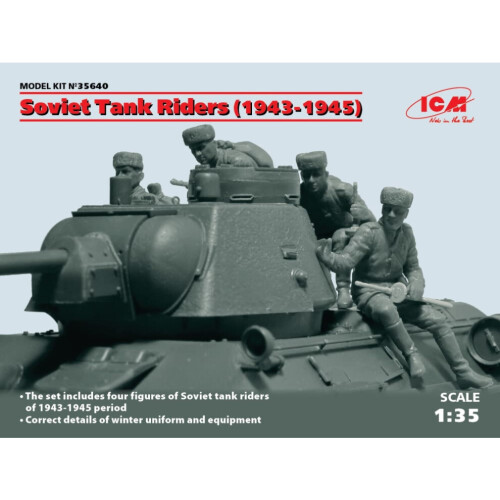 ICM35640 - ICM 1:35 - Soviet Tank Riders 4 Figs