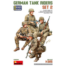 MIN53024 - Miniart 1:35 - Deutsche Panzerbesatzung, Set 2. Köpfe aus Resin