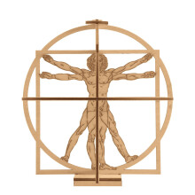 Revell 00509 Leonardo Da Vinci 1:16 Maßstab Vitruvianischer Mensch Holzmodellbausatz