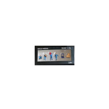 RM 1:64 Figuren-Diorama zum Bewegen der Box, Fracht, Kurier, Stauer, Modell, BLAU