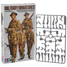 Tamiya 300035223 1:35 WWII Britische Infanterie-Patrouillengruppe, 5er-Pack