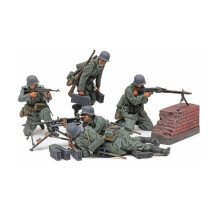 Tamiya 35386 1:35 Figurenset Deutsche MG-Truppen mit WW2 Plastikmodellbausatz