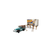 Woodland Scenics Autoscene Schilderwerfer mit Pickup-Truck und Figuren