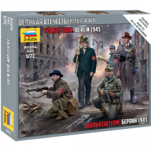 Zvezda 6272 Deutsche Volkssturm-Figuren zum Zusammenstecken, Maßstab 1:72, Plastikmodellbausatz