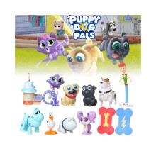 Pals Hundewelpen-Figuren, Cartoon-Tiere, Kuchenverzierung, 12-teilig, Weihnachtsgeschenk, Dekoration