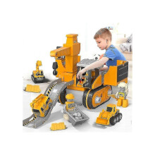 4 In 1 Construction Vehicle Toy, Truck Toy Diy Assemble Kit, with Electric Drill, for Children 3-8 Years