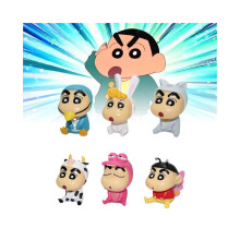 6-teiliges Set Shin Crayon Chan Tierkostüme PVC-Spielzeugmodell Tischdekoration Weihnachtsgeschenk