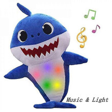 Cute Baby Shark Kids Plush Toy Sing And Light Cartoon Shark Soft Toy Kids Gift TTB UEN