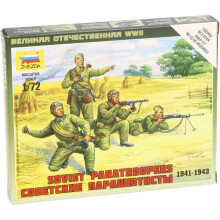 Zvezda Z6138 Soviet Paratroopers Figures Scale 1:72 Model Kit