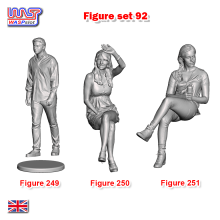 Streckenrand-Figuren (3 Stück), Landschaftsdarstellungsset 92, Neu, Maßstab 1:32, WASP