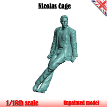 Nicolas Cage unbemalte Figur im Maßstab 1:18, Wasp NC 18