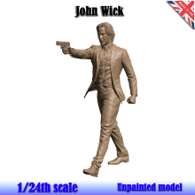 John Wick unbemalte Figur im Maßstab 1:24, Wasp J Wick 24